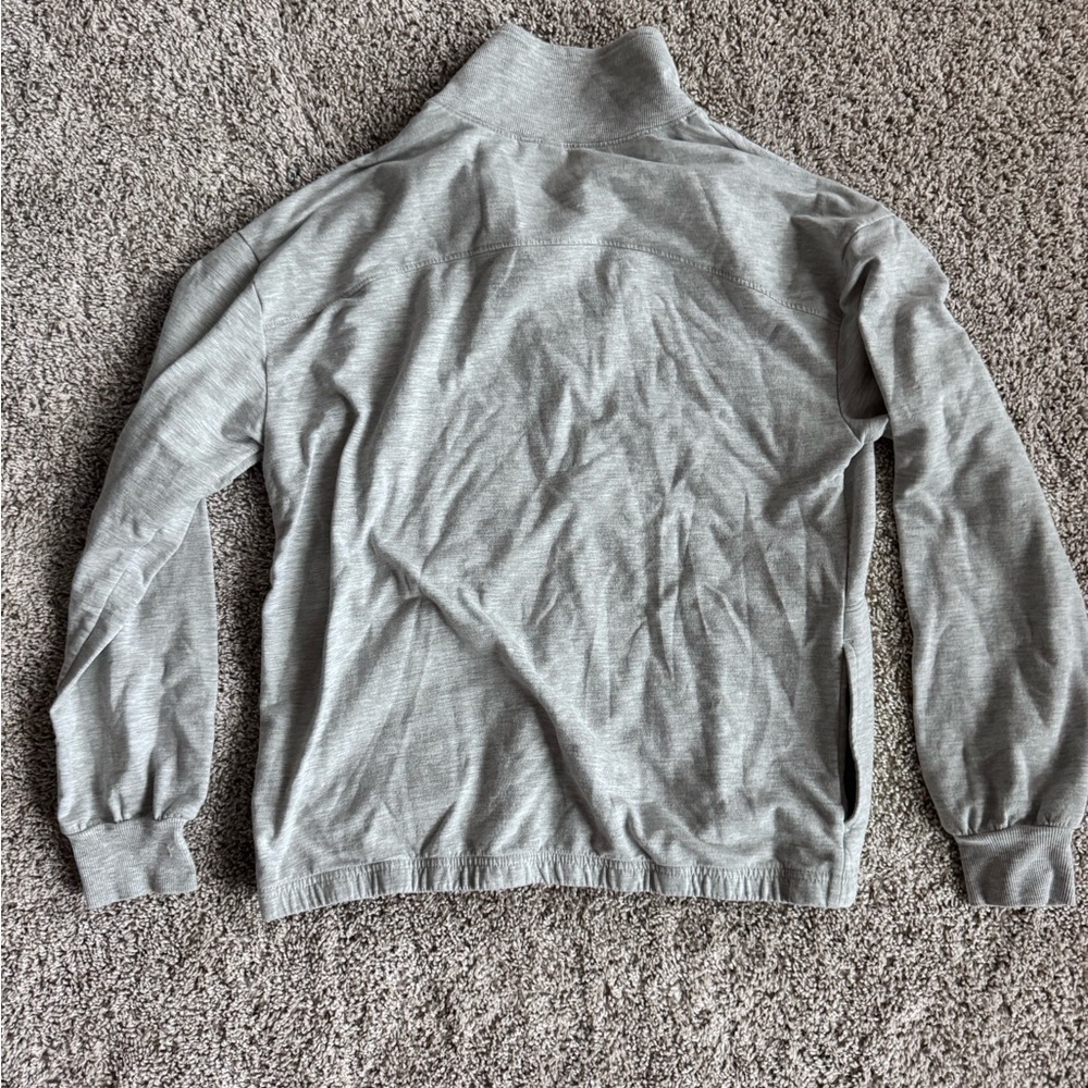 Womens Z by Zella 3/4 sleeve zip sweatshirt pullover gray size medium - Picture 7 of 8